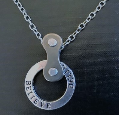 bicycle necklace believe